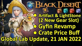 Artifact & LightStone, Gyfin Rev., Crate Trade Price Buff (Black Desert Global Lab, 21 January 2022)