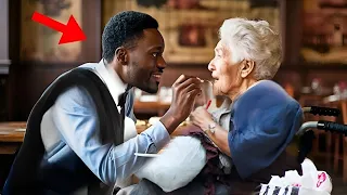 Black Waiter Feeds Homeless Woman, Then She Gives Him A Note. Reading It, he Bursts Into Tears!