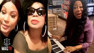 Lyrica Anderson & Mom Lyrica Garrett Sing Duet Inside Music Store! 🎤