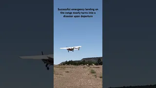 Cessna Skymaster emergency landing on shooting range, nearly crashes again attempting departure