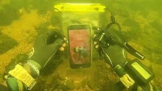 Found a Working iPhone Underwater in a Waterproof Bag! (Scuba Diving)