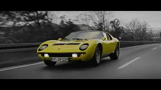 Lamborghini Miura on the road