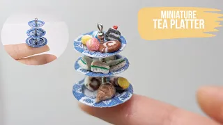 How to make a 1/12 scale afternoon tea platter out of paper and foil.