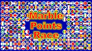 216 Country Marble Points Race #1 in Algodoo | Marble Factory