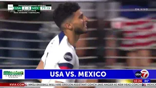 Ricardo Pepi scores his first ever goal against Mexico in USA's 3-0 win