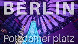 Berlin Walk Potsdamer platz 🇩🇪 Christmas Lights Sony Center [4K] Germany 2019