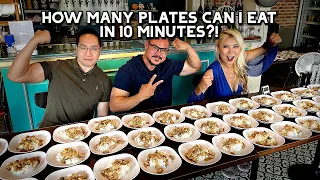 HOW MANY PLATES CAN I FINISH IN 10 MINUTES?! #RainaisCrazy ft. @10kcalmuscle