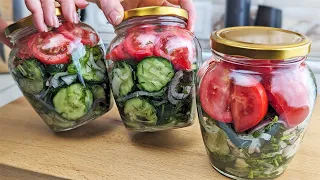 This is how I store cucumbers and tomatoes for a whole year! It tastes even better than fresh