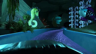 Planet Coaster - Journey to Atlantis - Nighttime POV - Log Flume