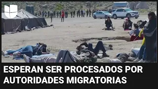 Entre el frío y el hambre: así vive un grupo de migrantes que acampa en la frontera de California