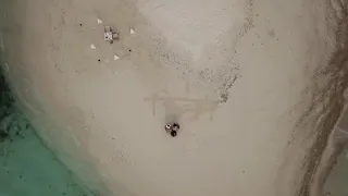 Baros Maldives private sandbank dinner drone footage