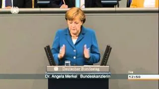 Angela Merkel: "Wirtschafts- und Währungsunion politisch vollenden"