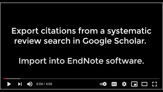 Google Scholar Citation Export for EndNote Software