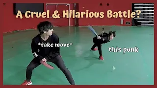 BTS badminton battle in a nutshell