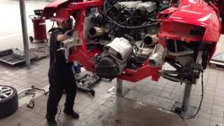 Audi R8 V10 Engine and fuel tank removal
