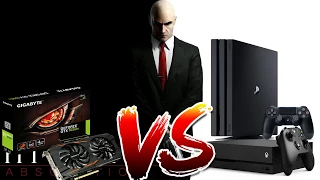 Xbox one x and ps4 pro vs GTX 1050TI Hitman  [Test FPS]