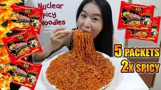 NUCLEAR FIRE NOODLES CHALLENGE • Mukbang •  Eating Show