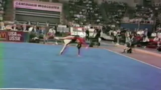 [HQp60] Natalia Frolova (URS) Floor Team and AA 1986 USA vs. USSR