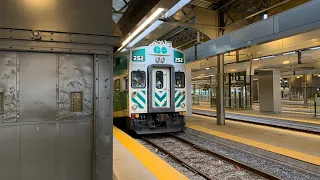 4 Go Trains At Toronto Union Station including old cab car #252 in 4k!