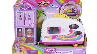 Shopkins Happy Places Rainbow Beach Happy Campervan Unboxing Toy Review