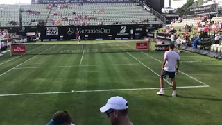 Federer training Stuttgart 2018