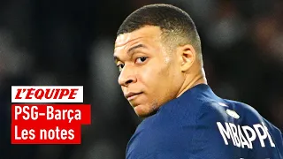 PSG-Barça : Les notes des joueurs parisiens après la défaite face à Barcelone