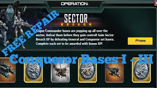 War Commander: Sector Breach Minimal Damage on Conqueror Base