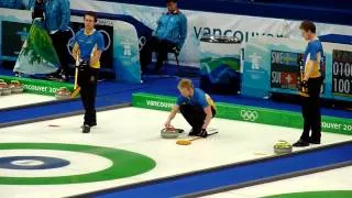 Niklas Edin Performs a Nice Quad Takeout in Bronze Medal Match