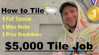 How to Tile Tub Shower. Step by Step. 🚀Price Breakdown🚀 MITER TILE