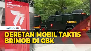 Penampakan Mobil Brimob di GBK Jelang Perayaan HUT ke 77 Bhayangkara