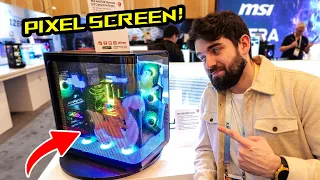 PC cases are getting CRAZY... MSI Booth Tour CES 2024!