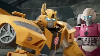 Arcee: With Optimus and Megatron. Bumblebee: .....No no no!