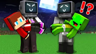 TV MAN and TV WOMAN Adopted JJ and Mikey in Minecraft Challenge Pranks - Maizen