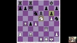 Brilliant King's gambit attack: Alexander Morozevich - Viswanathan Anand (Moscow, 1995) 1-0