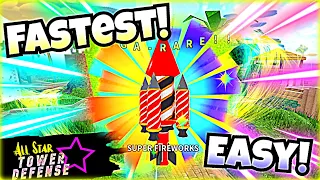 The FASTEST WAY To Get Fireworks In All Star Tower Defense! | Roblox