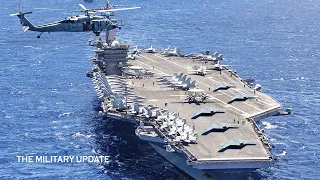 Several Mysterious Jet Aircraft on US Navy Aircraft Carrier Arrive in Mediterranean Sea