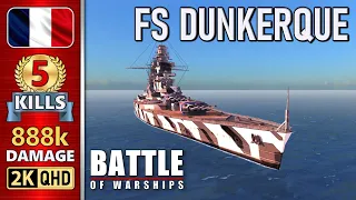 BATTLE OF WARSHIPS ⚓ DUNKERQUE : 5 KILLS - 888k DAMAGE 💥