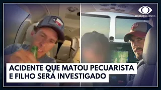 Em vídeo, pai bebe e deixa filho dirigir avião | Jornal da Noite