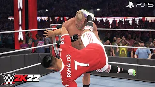 WWE 2K22 - Cristiano Ronaldo vs. Brock Lesnar - for the WWE Championship | PS5™ [4K60]