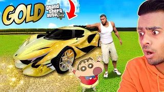 GTA 5 : SHINCHAN Touch Anything Turns Into GOLD ! (GTA 5 MODS)