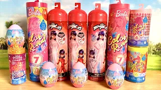 Miraculous Ladybug Magic Water Reveal & Barbie CUTIE COLOR REVEAL DOLLS ASMR Surprise Unboxing