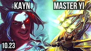 KAYN vs MASTER YI (JUNGLE) | 6/0/5, 700+ games, 800K mastery, Dominating | BR Diamond | v10.23