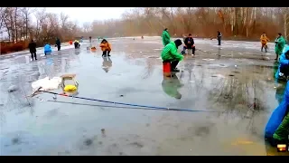 ЛОВЛЯ ОГРОМНОЙ ПЛОТВЫ со ЛЬДА! ПОСЛЕДНИЙ ЛЁД! ОПАСНАЯ РЫБАЛКА!