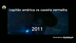 evolução do capitão américa vs caveira vermelha (1990 1995 2011)