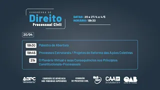 Congresso de Direito Processual Civil (20/04 | 18h30)