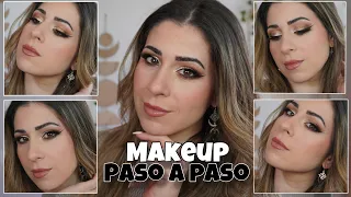 TUTORIAL maquillaje Doble eyeliner + glitter en TONOS NEUTROS para evento, boda o comunión!