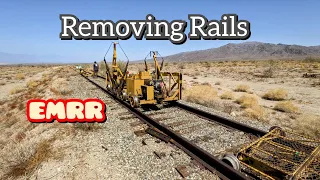 Removing the rails from Eagle Mountain RR. ( kaiser steel Railroad)