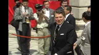 President Reagan and other G-7 Leaders Arrive at Akasaka Palace on May 5, 1986