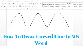 How To Draw A Curved Line In Microsoft Word | Make curved line in word