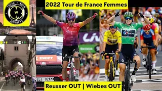 Reusser & Wiebes abandon race (Stage winners) | 2022 Tour de France Femmes | Stage 6 crash